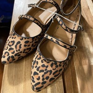 NWT Mossimo Pointed Toe Leopard Flats 9.5